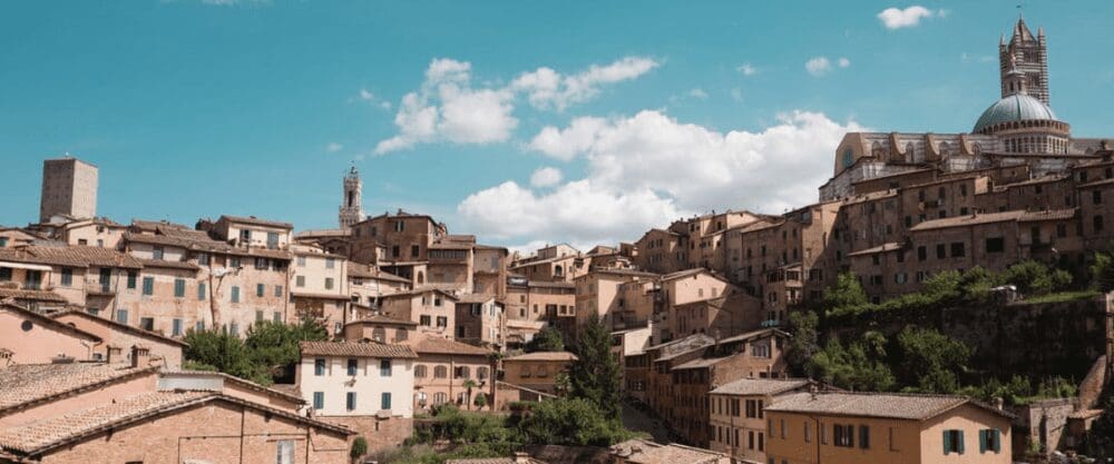 A cityscape of Siena, Italy